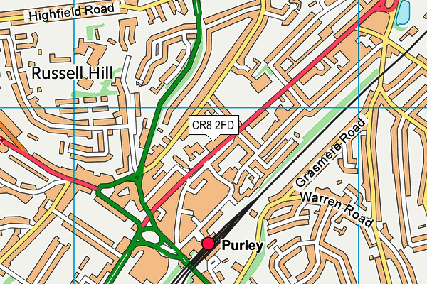 CR8 2FD map - OS VectorMap District (Ordnance Survey)