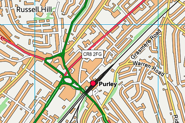 CR8 2FG map - OS VectorMap District (Ordnance Survey)