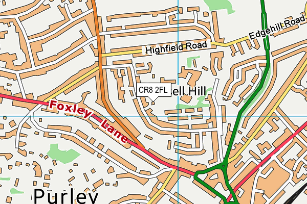 CR8 2FL map - OS VectorMap District (Ordnance Survey)