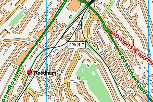 CR8 2HE map - OS VectorMap District (Ordnance Survey)