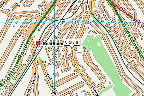 CR8 2HF map - OS VectorMap District (Ordnance Survey)