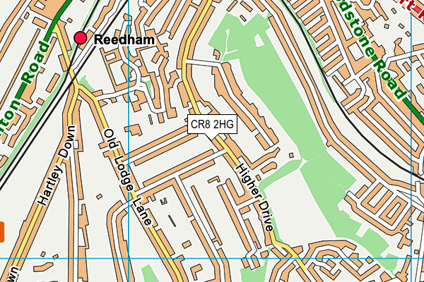 CR8 2HG map - OS VectorMap District (Ordnance Survey)