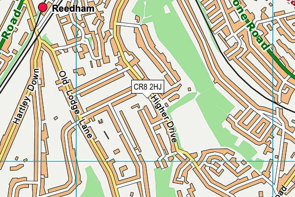CR8 2HJ map - OS VectorMap District (Ordnance Survey)