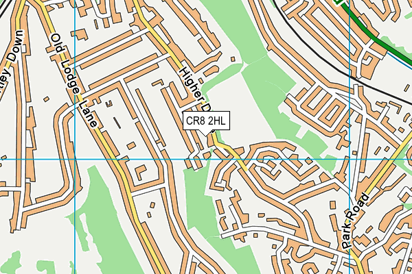 CR8 2HL map - OS VectorMap District (Ordnance Survey)
