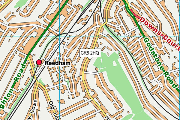 CR8 2HQ map - OS VectorMap District (Ordnance Survey)