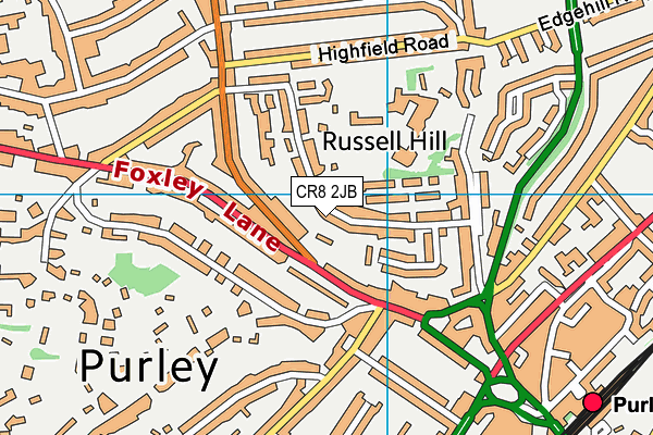 CR8 2JB map - OS VectorMap District (Ordnance Survey)