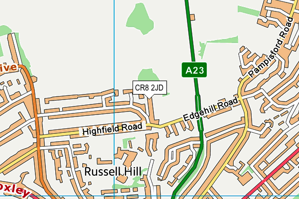 CR8 2JD map - OS VectorMap District (Ordnance Survey)