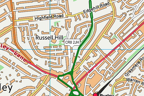 CR8 2JH map - OS VectorMap District (Ordnance Survey)