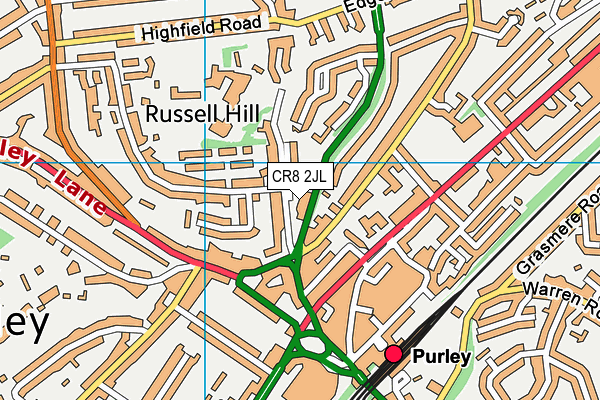 CR8 2JL map - OS VectorMap District (Ordnance Survey)