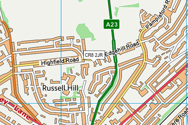 CR8 2JR map - OS VectorMap District (Ordnance Survey)