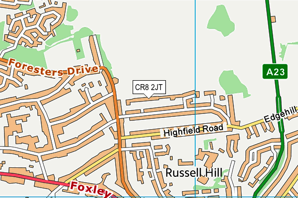 CR8 2JT map - OS VectorMap District (Ordnance Survey)