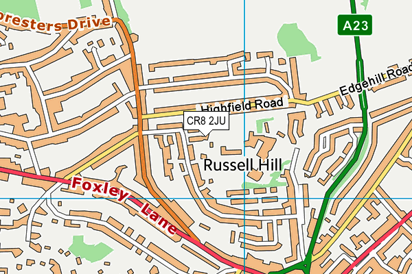 CR8 2JU map - OS VectorMap District (Ordnance Survey)