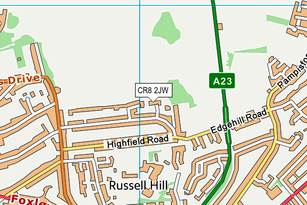 CR8 2JW map - OS VectorMap District (Ordnance Survey)