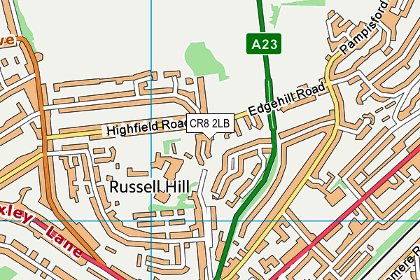 CR8 2LB map - OS VectorMap District (Ordnance Survey)