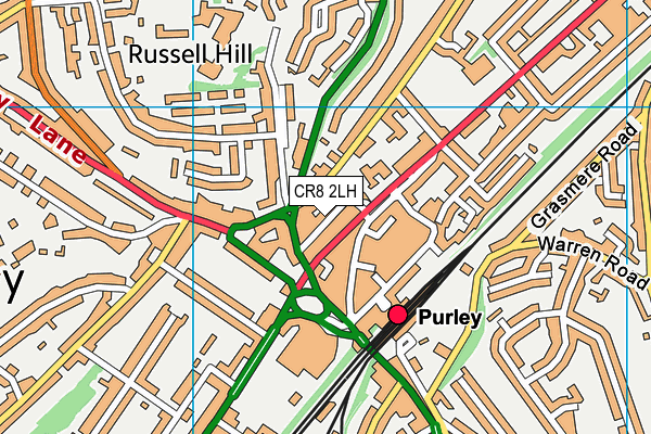 CR8 2LH map - OS VectorMap District (Ordnance Survey)