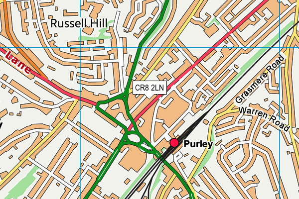 CR8 2LN map - OS VectorMap District (Ordnance Survey)