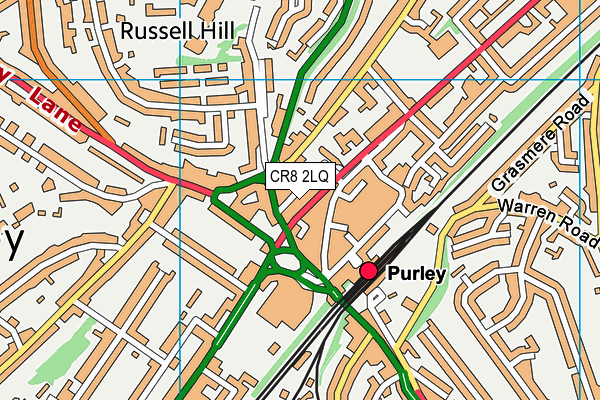 CR8 2LQ map - OS VectorMap District (Ordnance Survey)