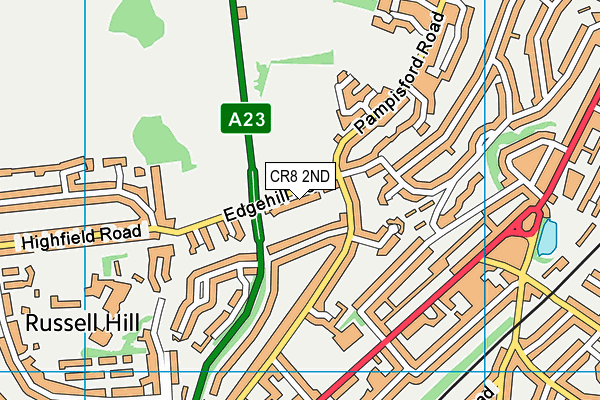 CR8 2ND map - OS VectorMap District (Ordnance Survey)