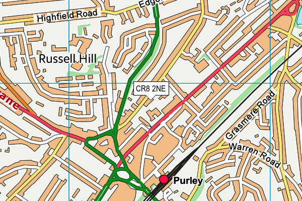 Purley Nursery School map (CR8 2NE) - OS VectorMap District (Ordnance Survey)