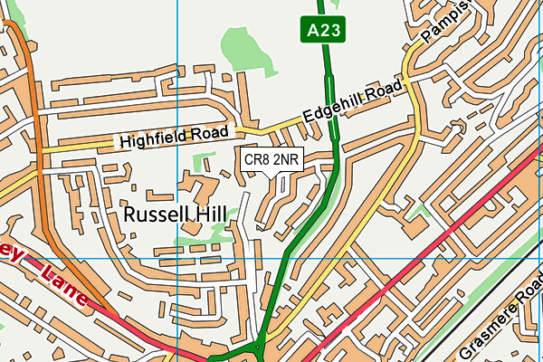 CR8 2NR map - OS VectorMap District (Ordnance Survey)