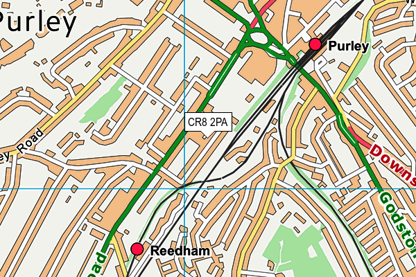 CR8 2PA map - OS VectorMap District (Ordnance Survey)