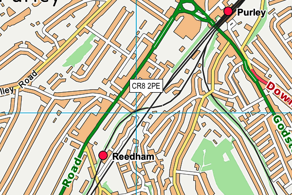 CR8 2PE map - OS VectorMap District (Ordnance Survey)