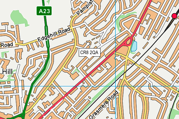 CR8 2QA map - OS VectorMap District (Ordnance Survey)