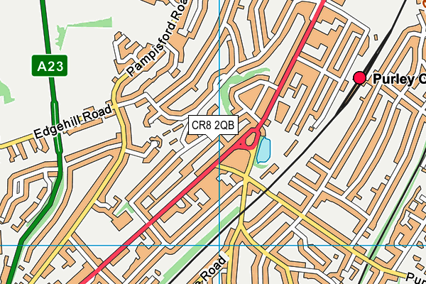 CR8 2QB map - OS VectorMap District (Ordnance Survey)