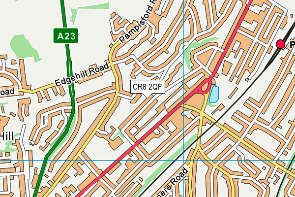 CR8 2QF map - OS VectorMap District (Ordnance Survey)