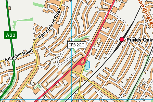 CR8 2QG map - OS VectorMap District (Ordnance Survey)