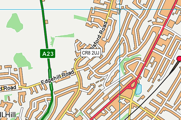 CR8 2UJ map - OS VectorMap District (Ordnance Survey)