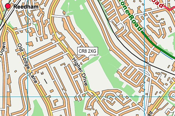 CR8 2XG map - OS VectorMap District (Ordnance Survey)