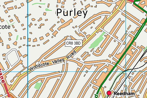 CR8 3BD map - OS VectorMap District (Ordnance Survey)