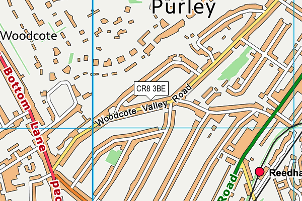 CR8 3BE map - OS VectorMap District (Ordnance Survey)