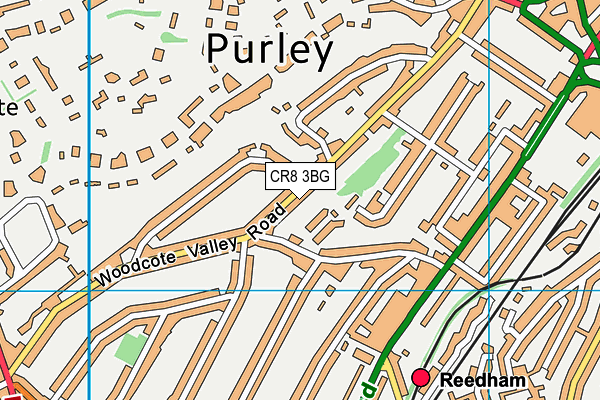 CR8 3BG map - OS VectorMap District (Ordnance Survey)