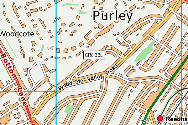 CR8 3BL map - OS VectorMap District (Ordnance Survey)