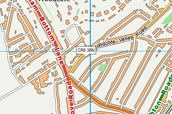 CR8 3BN map - OS VectorMap District (Ordnance Survey)
