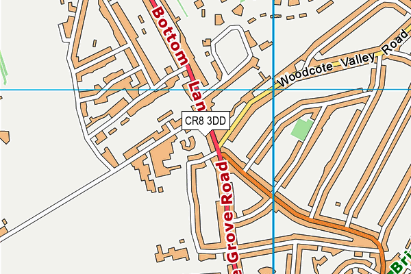 CR8 3DD map - OS VectorMap District (Ordnance Survey)