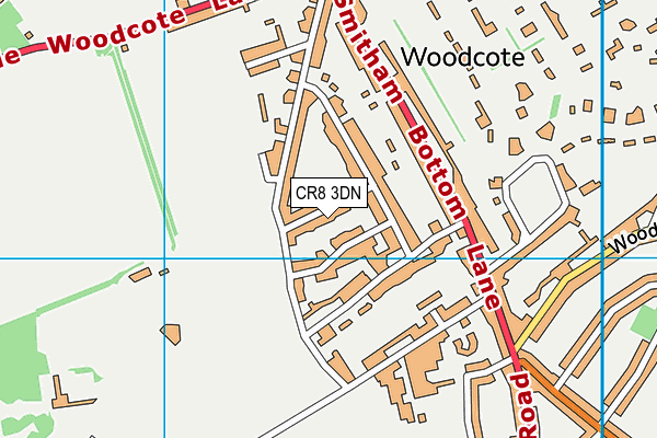 CR8 3DN map - OS VectorMap District (Ordnance Survey)