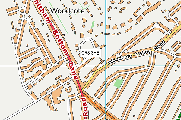 CR8 3HE map - OS VectorMap District (Ordnance Survey)