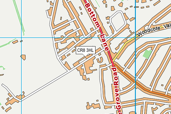 CR8 3HL map - OS VectorMap District (Ordnance Survey)