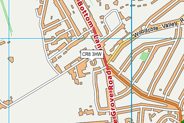 CR8 3HW map - OS VectorMap District (Ordnance Survey)