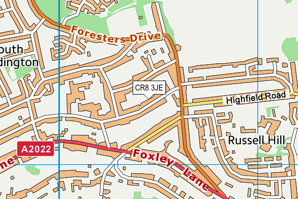 CR8 3JE map - OS VectorMap District (Ordnance Survey)