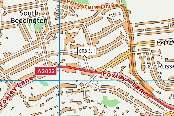 CR8 3JH map - OS VectorMap District (Ordnance Survey)