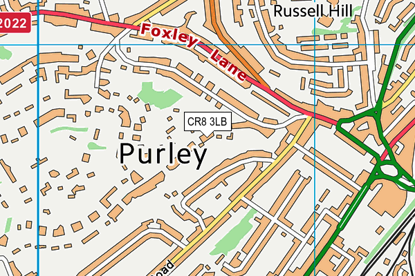 CR8 3LB map - OS VectorMap District (Ordnance Survey)