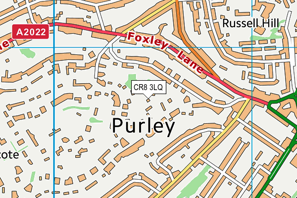 CR8 3LQ map - OS VectorMap District (Ordnance Survey)