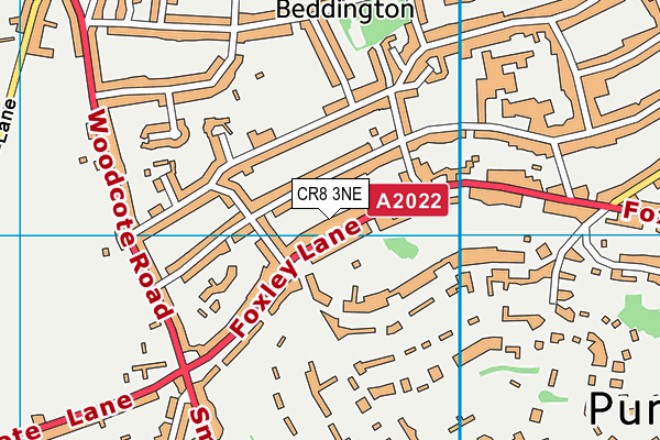 CR8 3NE map - OS VectorMap District (Ordnance Survey)