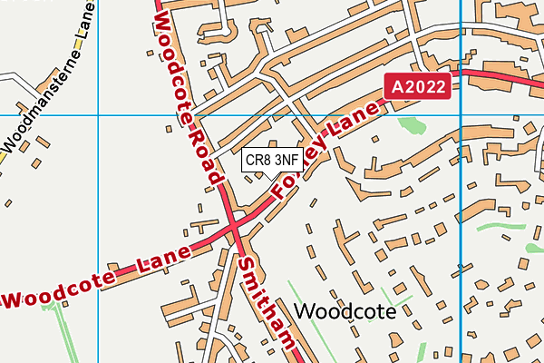 CR8 3NF map - OS VectorMap District (Ordnance Survey)