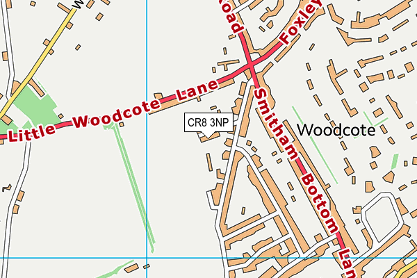 CR8 3NP map - OS VectorMap District (Ordnance Survey)