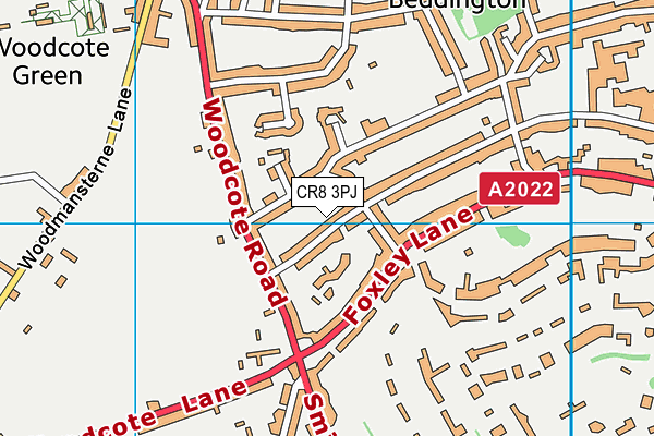 CR8 3PJ map - OS VectorMap District (Ordnance Survey)